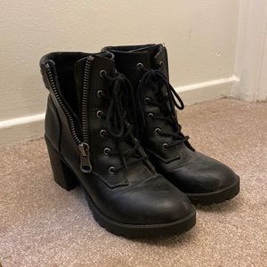 Steve Madden heeled combat boots